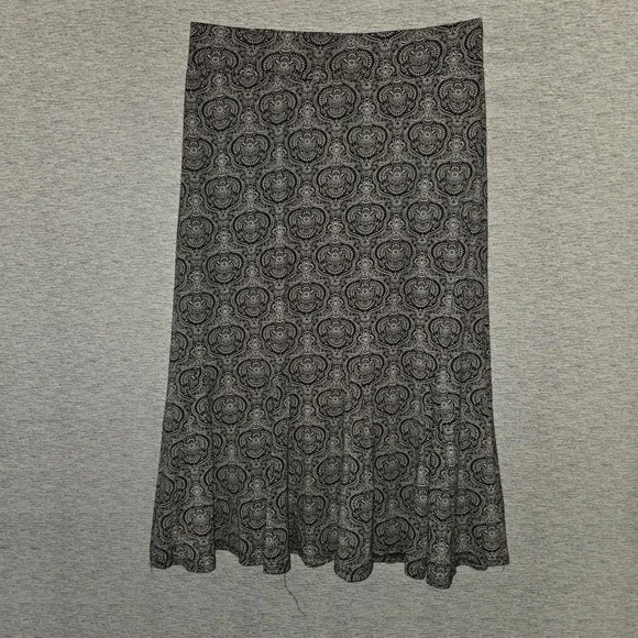 Harold's Black White Flowy Skirt Women's XS Bohemian Knee-Length Comfort Stretch - Picture 7 of 7